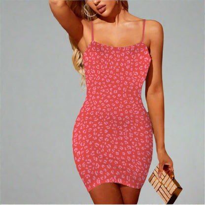 Sexy red flower dress